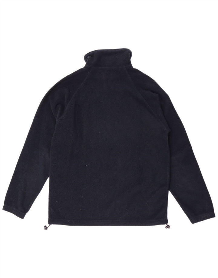 Maglione in pile da uomo Kappa con zip e collo piccolo in poliestere blu navy