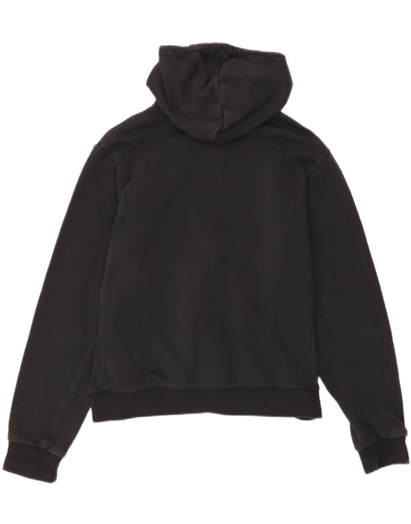 Felpa con cappuccio e zip da donna Adidas UK 16/18 grande cotone nero