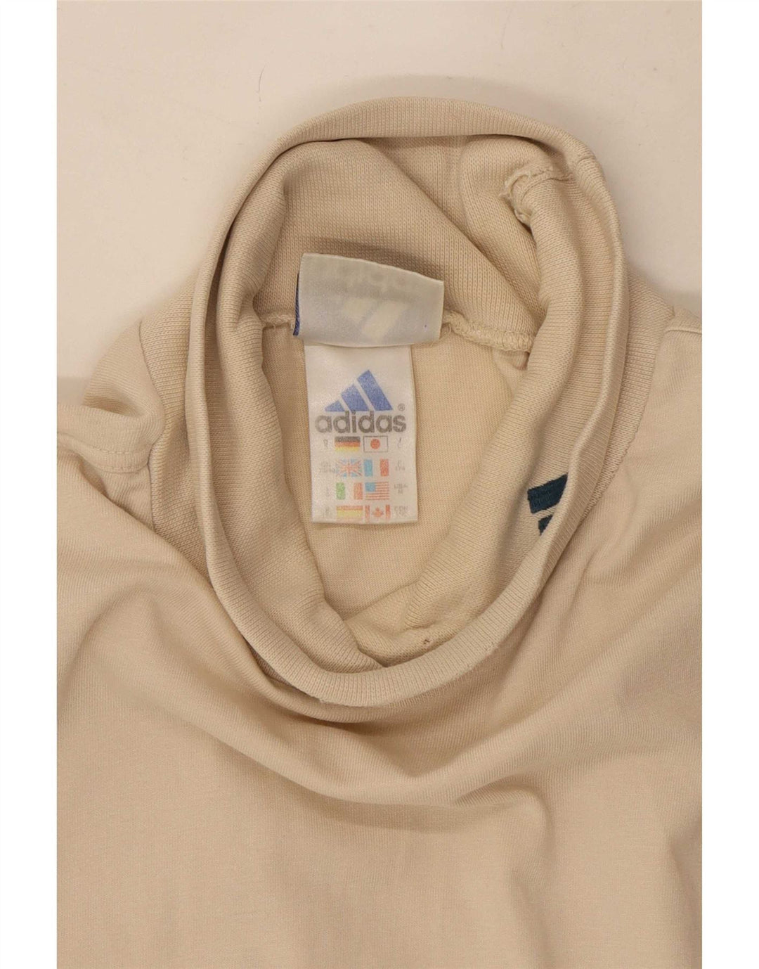Adidas Maglia a maniche lunghe da uomo UK 38/40 Cotone beige medio