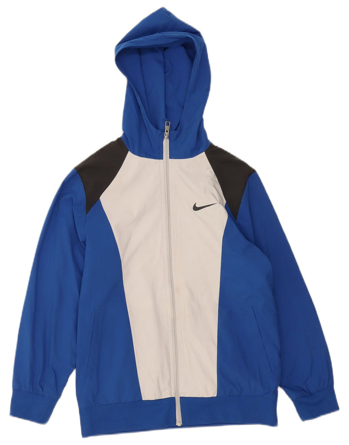 Giacca da tuta con cappuccio Nike da bambino, 10-11 anni, colore blu medio