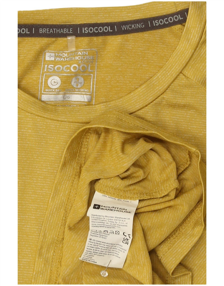 T-shirt IsoCool da uomo Mountain Warehouse, grande, in poliestere giallo