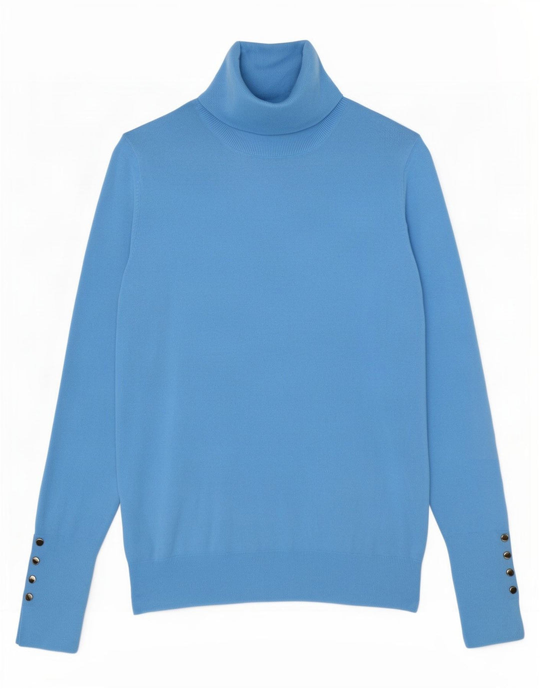 Maglione maglione collo alto da donna Zara UK 12 viscosa blu medio