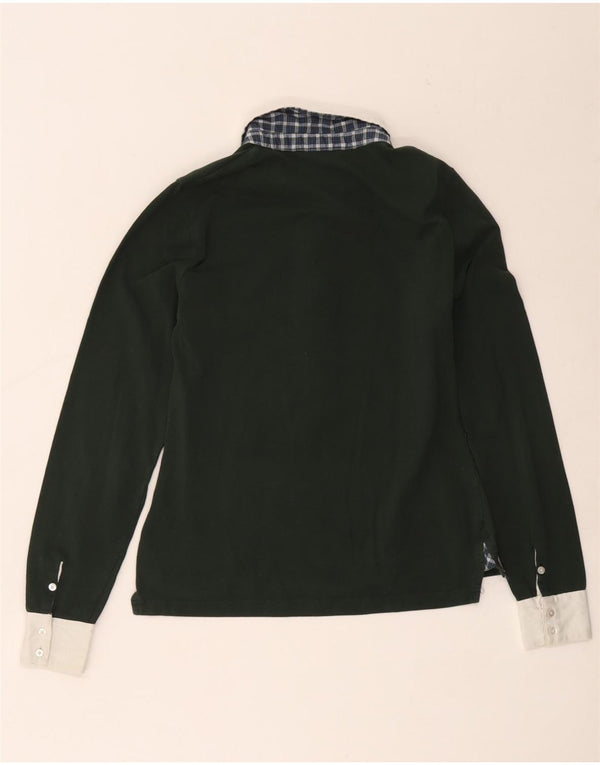 Polo da rugby da donna a maniche lunghe Gant UK 8 Small Green Colourblock