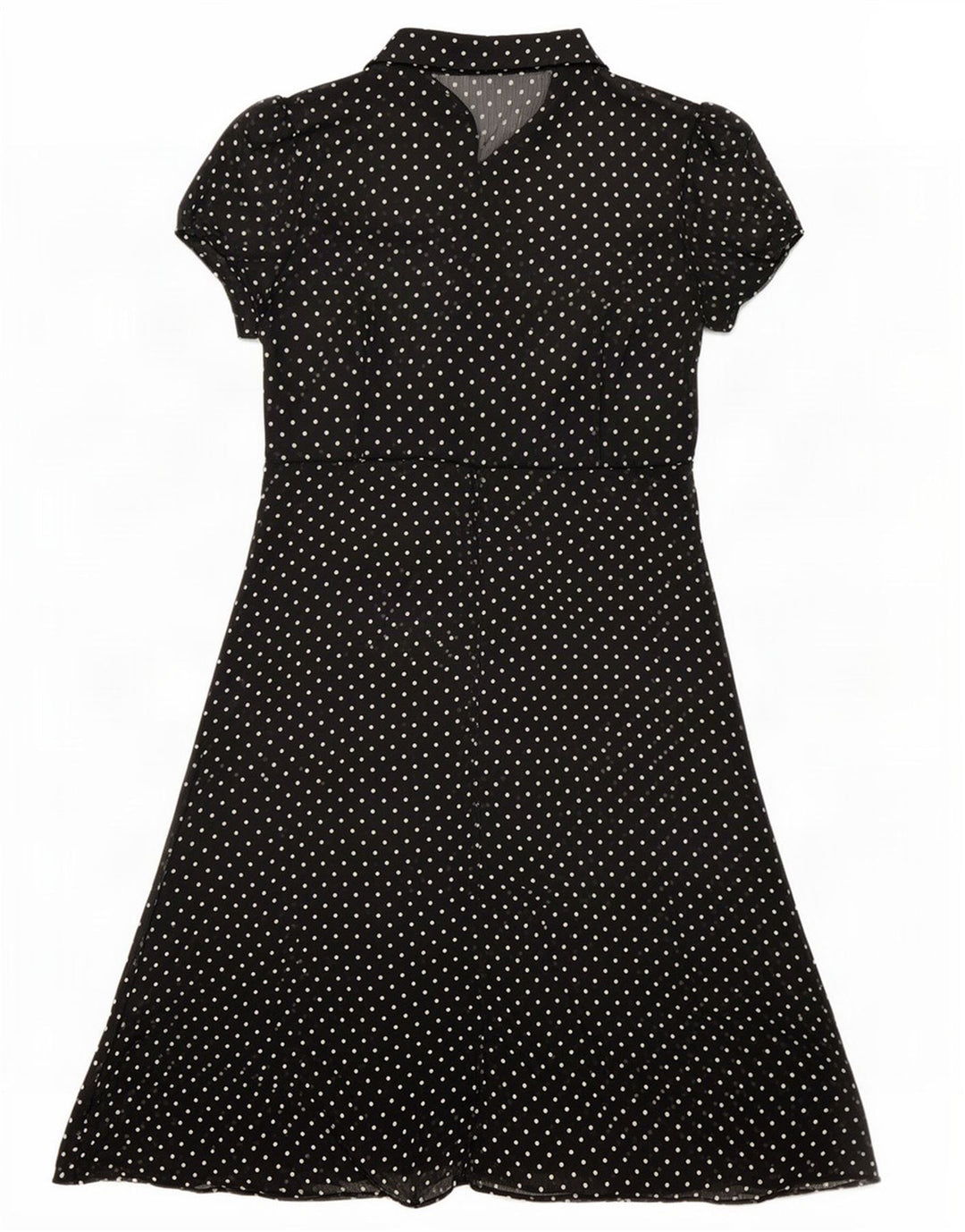 Abito a trapezio trasparente da donna Marks & Spencer UK 14 medio nero maculato