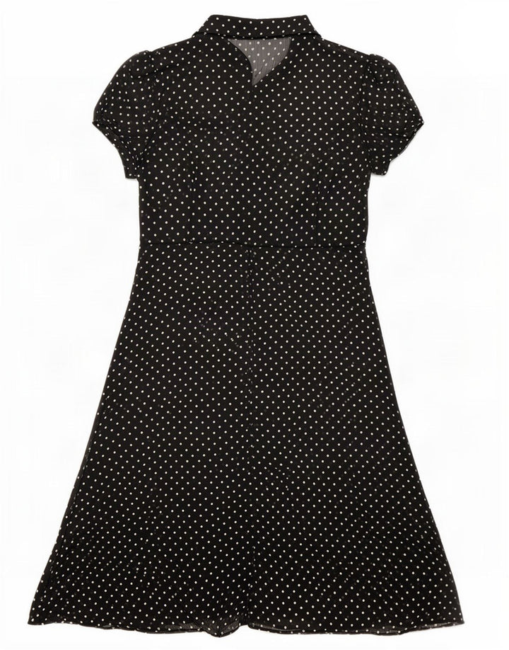 Abito a trapezio trasparente da donna Marks & Spencer UK 14 medio nero maculato