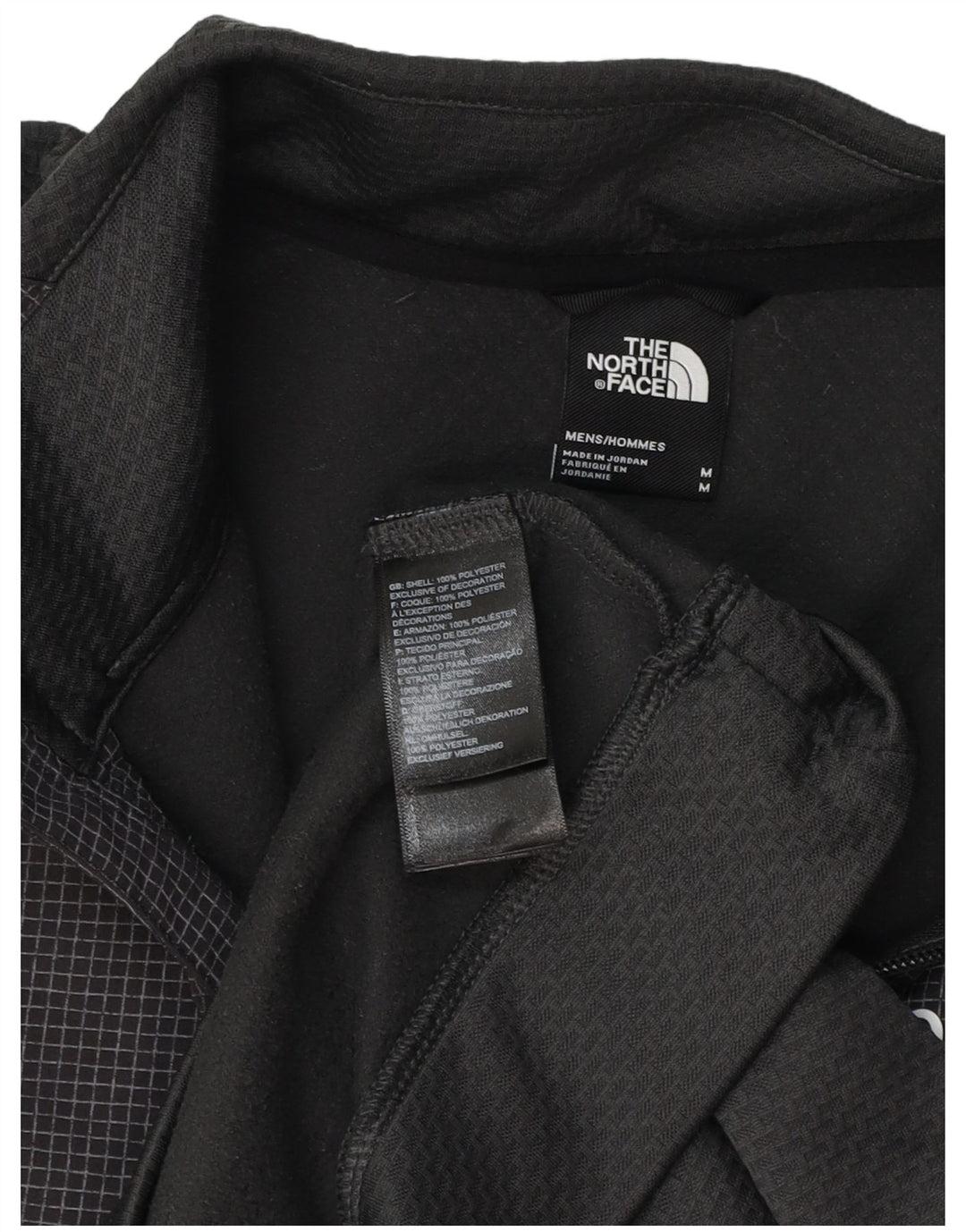 THE NORTH FACE Felpa da uomo con zip e collo Maglione in poliestere a quadri grigio medio