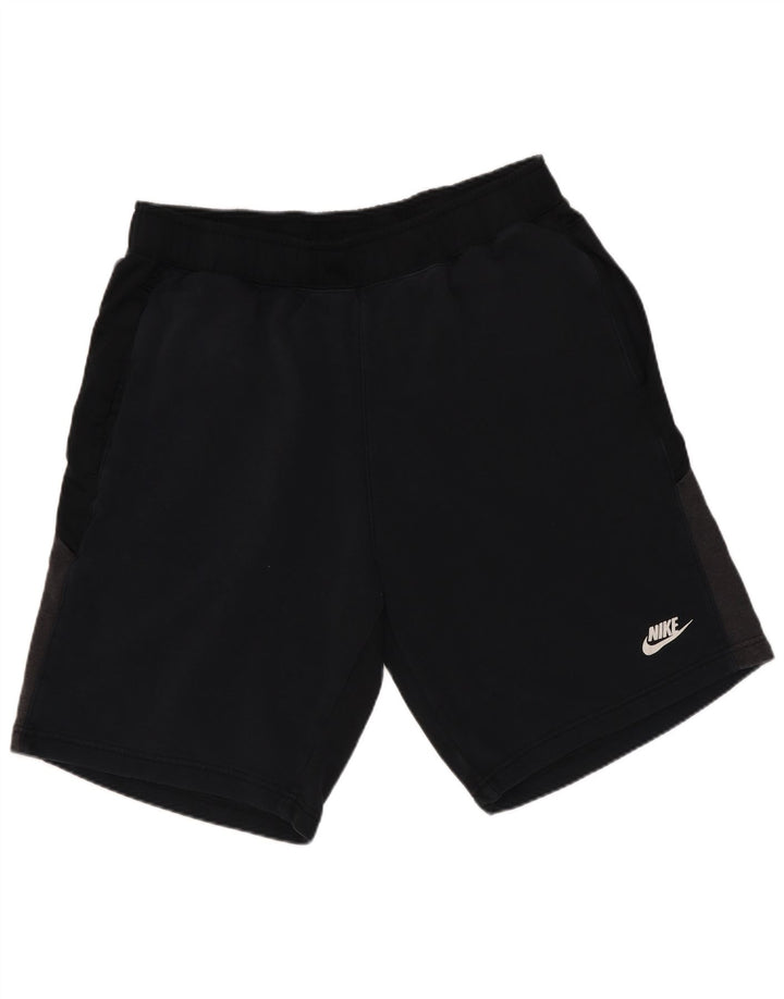Pantaloncini sportivi Nike da uomo grandi in cotone color block nero
