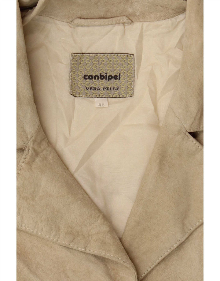 Giacca Donna Scamosciata Conbipel IT 46 Large Pelle Beige