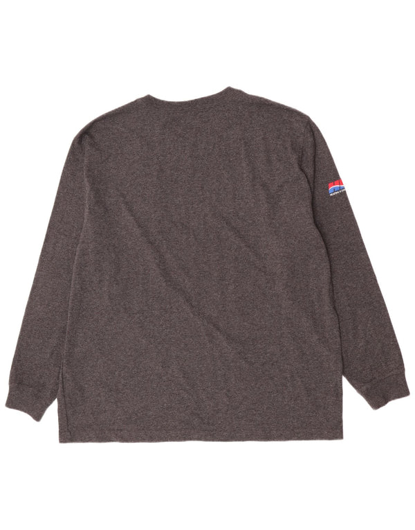 Carhartt Top da uomo con vestibilità ampia e grafica a maniche lunghe XL in cotone grigio