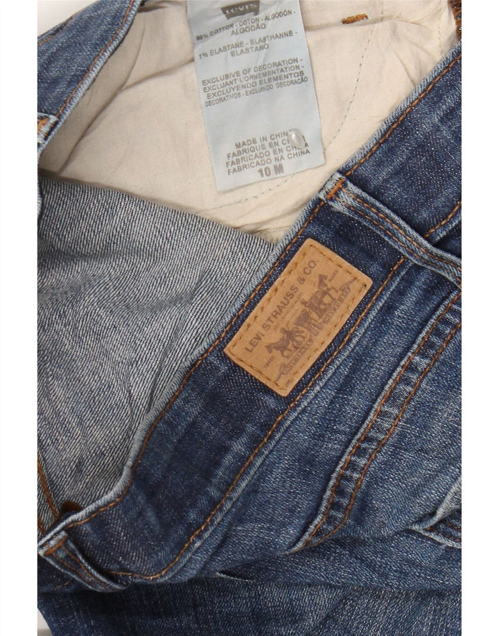 Levi's Donna 525 Bootcut Jeans US 10 Large W30 L28 Cotone Blu