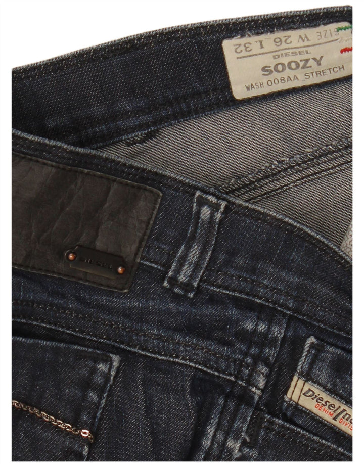 Jeans Bootcut Soozy da donna Diesel W26 L32 cotone blu navy