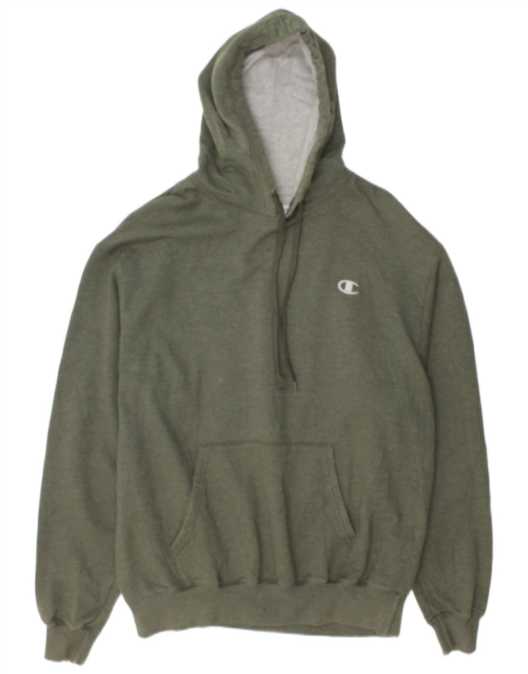 Maglione con cappuccio da uomo Champion grande in cotone kaki
