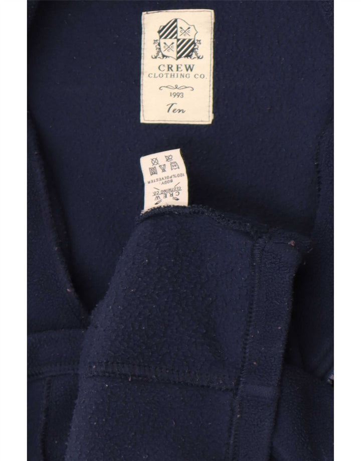 Crew Clothing Giacca in pile da donna UK 10 Small Poliestere blu navy