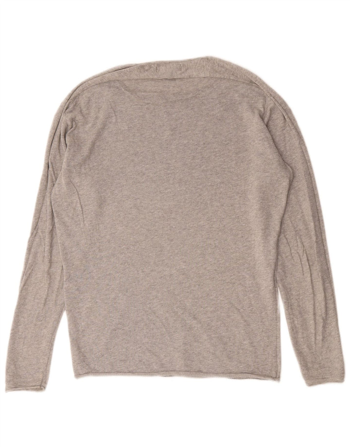 Maglione Zara da uomo con scollo a barca piccolo grigio screziato