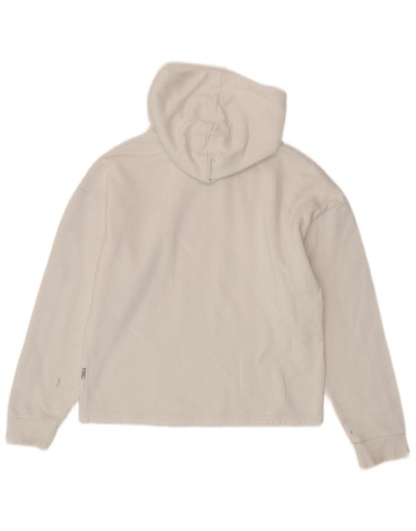 Felpa con cappuccio corta grafica per ragazze Puma 13-14 anni Colorblock bianco