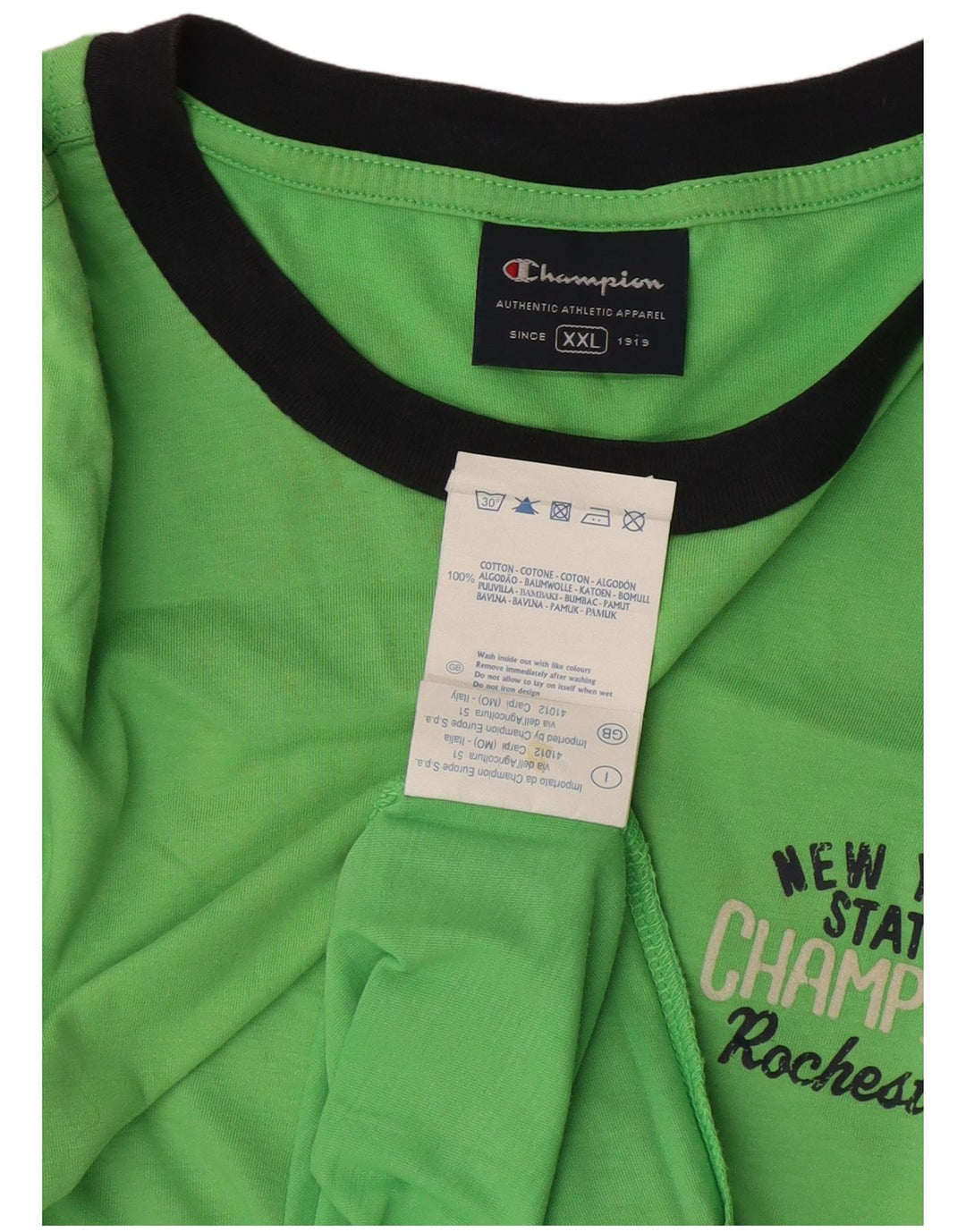 T-shirt da uomo Champion Top 2XL cotone verde