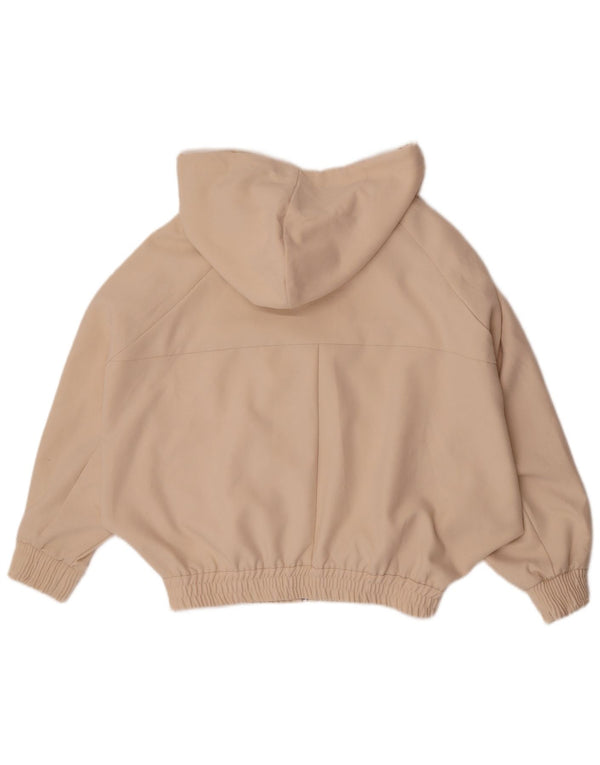 Maglione con cappuccio e zip a pipistrello da donna Zara UK 6 XS poliestere beige