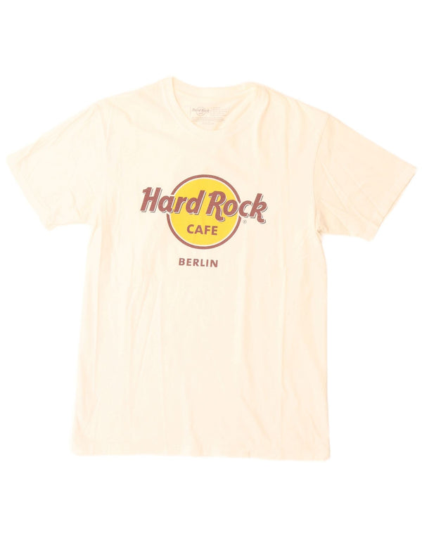T-shirt grafica da uomo Hard Rock Cafe Berlin, cotone bianco medio