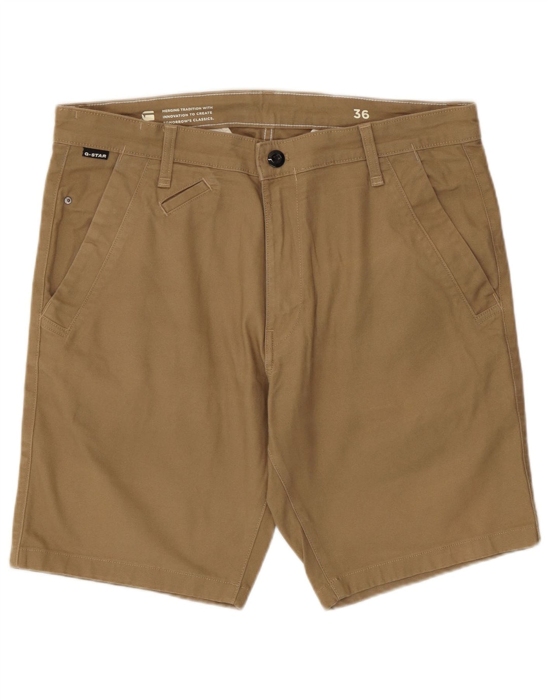Pantaloncini chino da uomo G-Star W36 grandi in cotone kaki