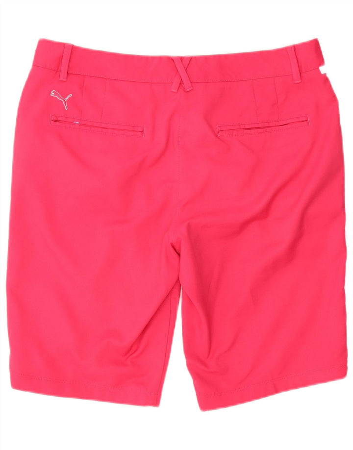 Pantaloncini chino da donna Puma UK 14 Large W34 poliestere rosa