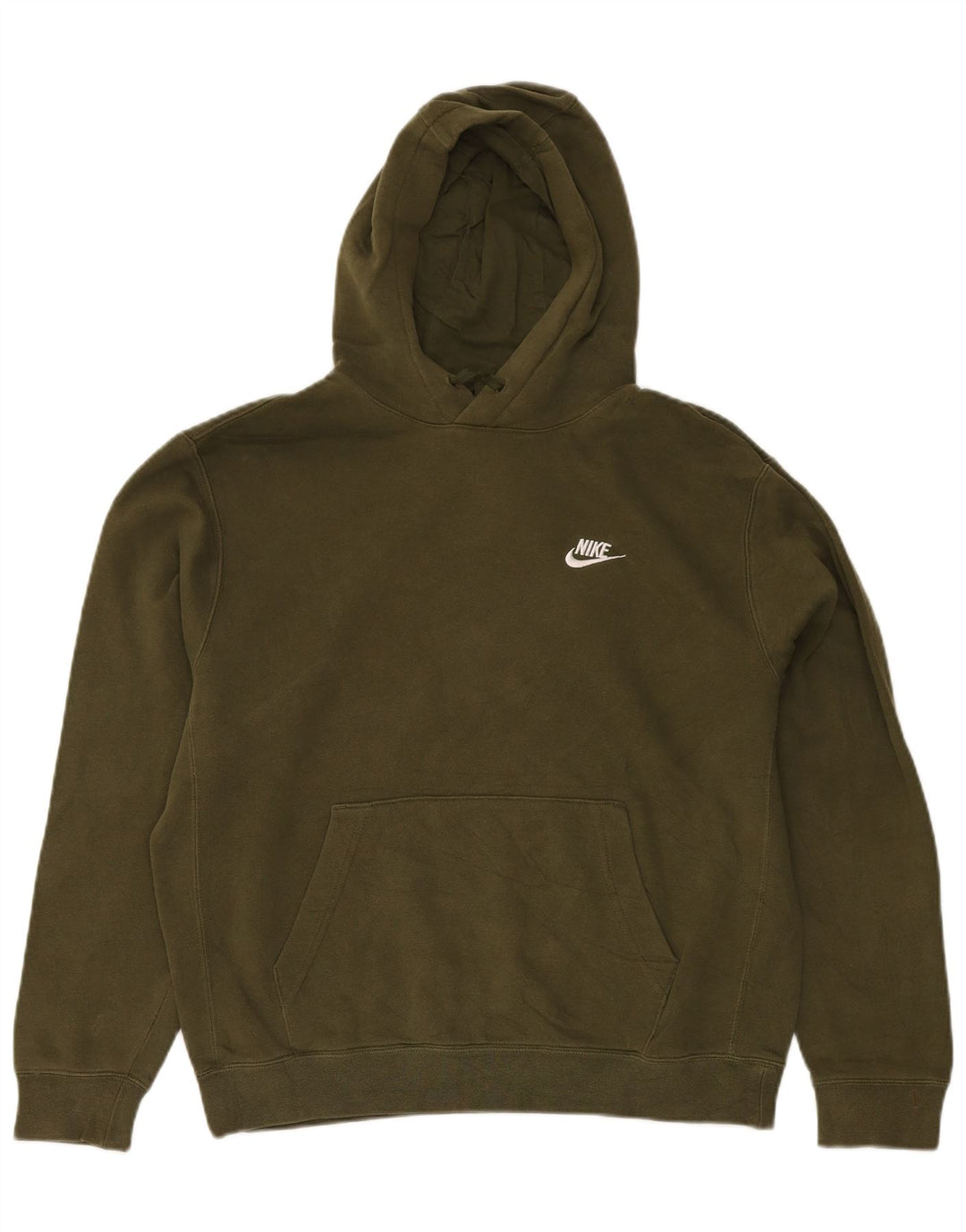 Felpa con cappuccio da uomo Nike, cotone medio kaki