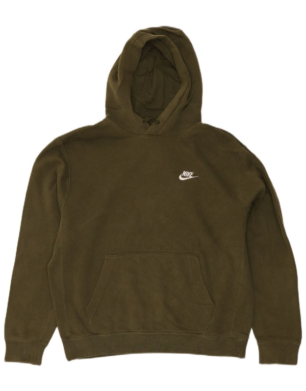 Felpa con cappuccio da uomo Nike, cotone medio kaki