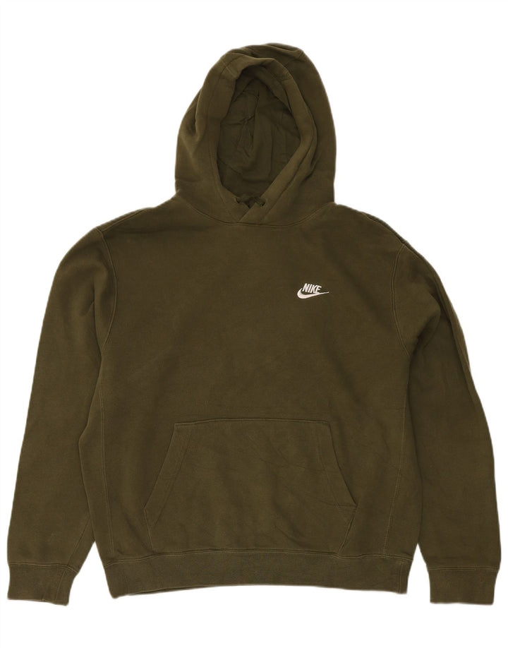 Felpa con cappuccio da uomo Nike, cotone medio kaki