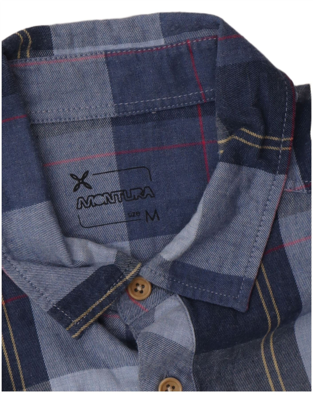 MONTURA Camicia da uomo in flanella a quadri blu navy medio
