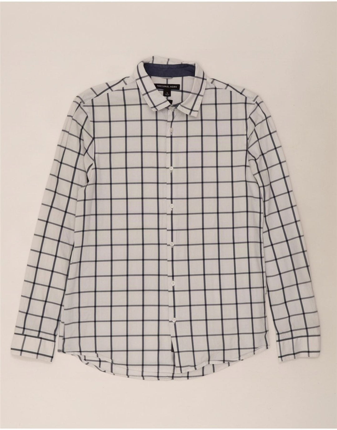 Camicia da uomo slim fit Michael Kors a quadri bianchi medi