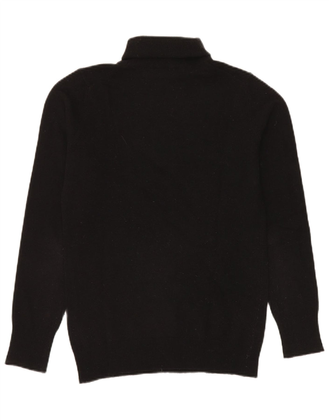 Maglione maglione da donna a collo alto Benetton UK 10 piccolo in lana nera