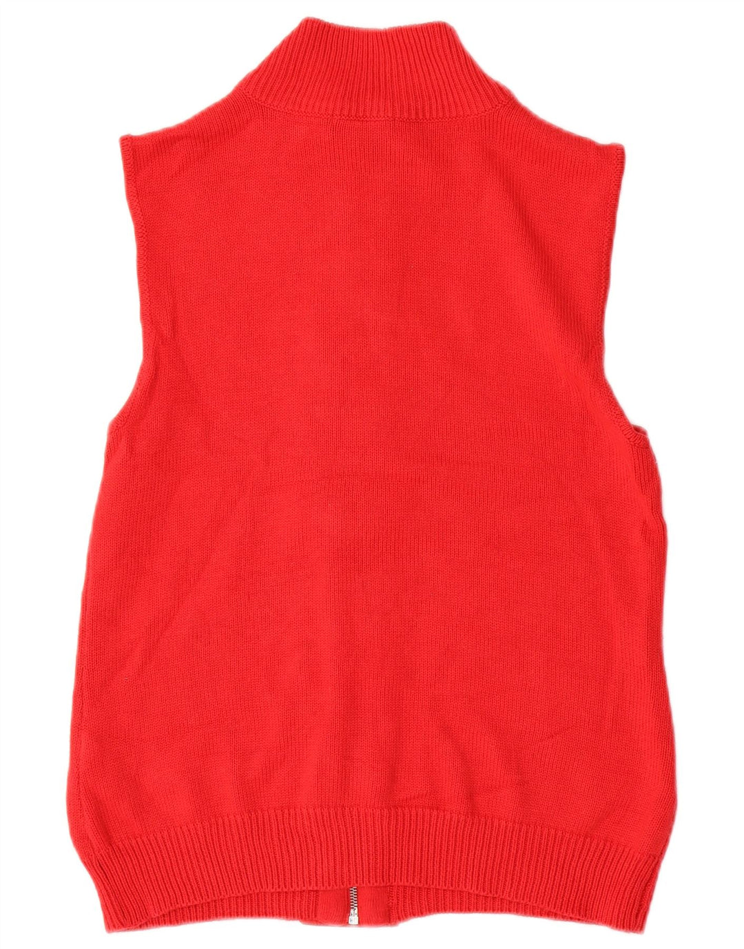 Maglione cardigan senza maniche da donna CHAPS UK 16 grande cotone rosso