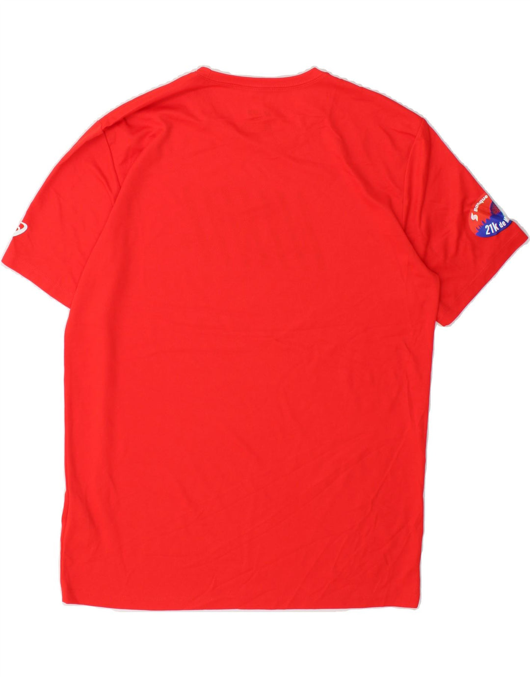 ASICS Mens Graphic T-Shirt Top Medium Red Polyester Vintage Asics and Second-Hand Asics from Messina Hembry 