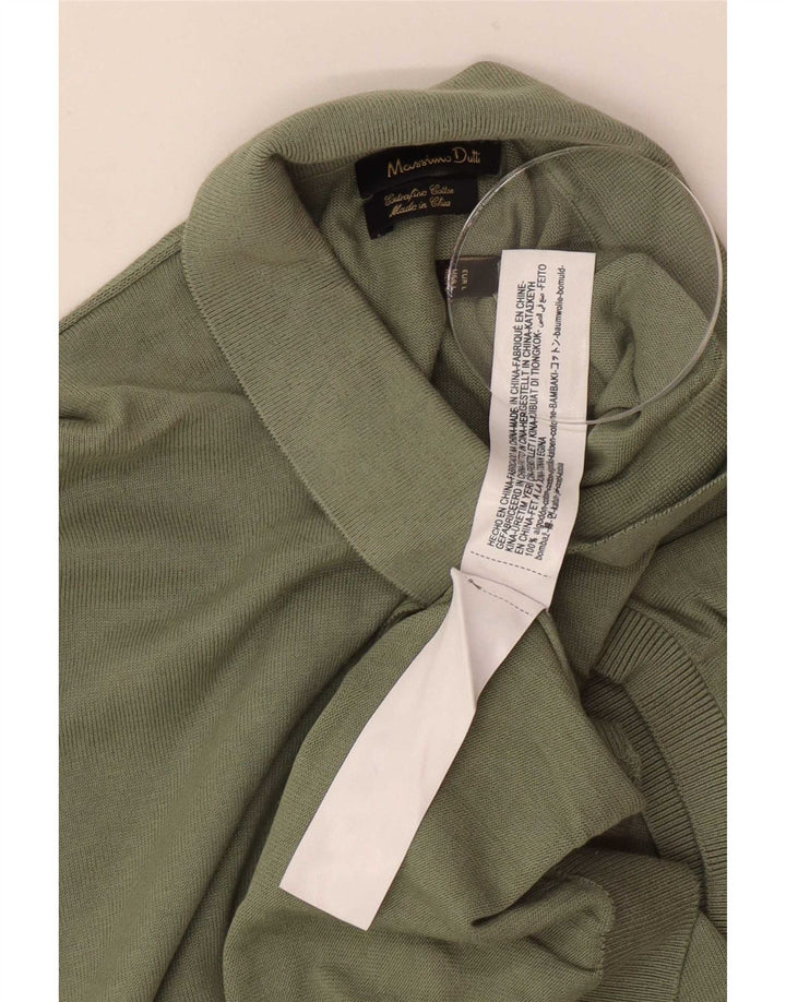 Polo Uomo Massimo Dutti Large Verde In Cotone