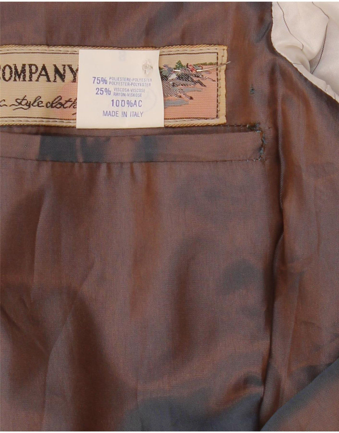 Giacca blazer vintage da uomo a 2 bottoni UK 36 piccolo poliestere grigio
