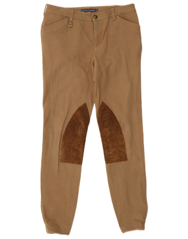 Pantaloni da equitazione da donna Ralph Lauren US 4 Small W28 L27 Colorblock marrone