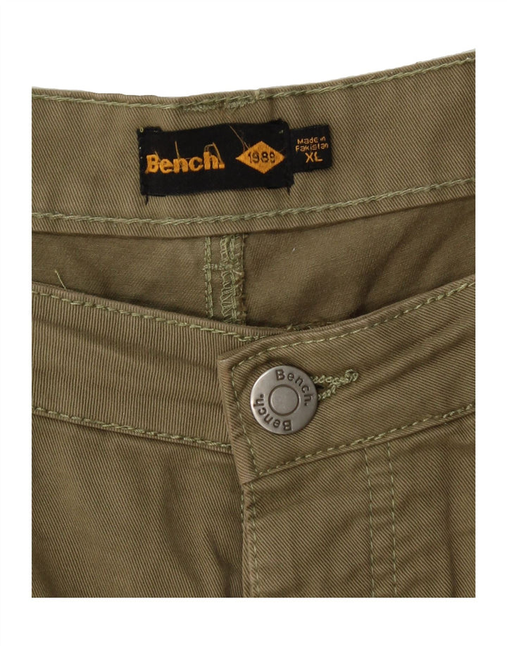 BENCH Mens Cargo Shorts XL W38  Khaki Cotton Vintage Bench and Second-Hand Bench from Messina Hembry 