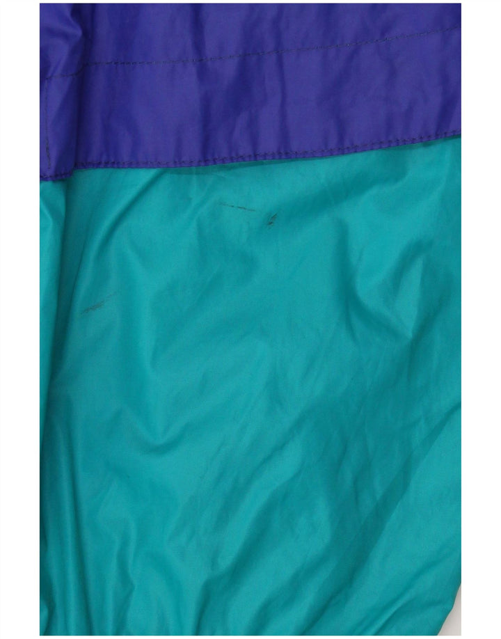Giacca sportiva da uomo con cappuccio Asics, giacca in poliammide color block blu medio