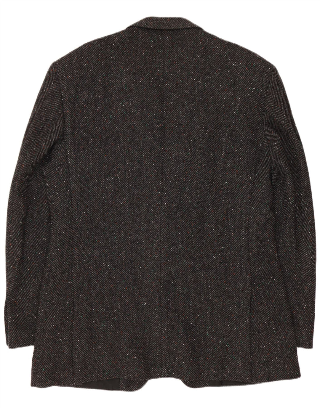 Giacca blazer da uomo a 2 bottoni Cacharel IT 52 XL lana a spina di pesce grigia