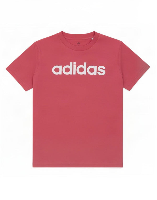 T-shirt grafica da donna Adidas Top UK 12/14 cotone rosa medio