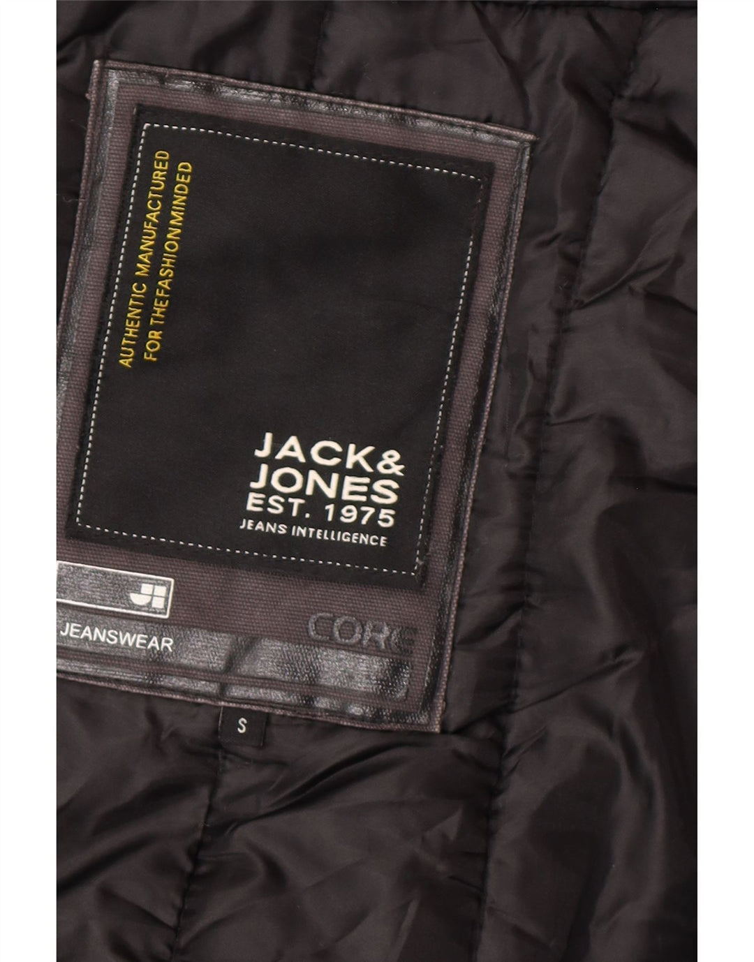Giubbotto bomber con cappuccio da uomo Jack & Jones UK 36 Small Nero Poliammide