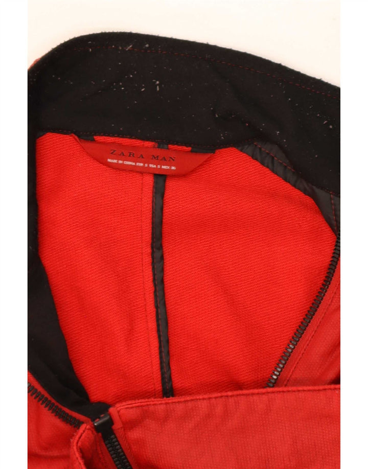Giacca utility da uomo Zara UK 36 piccola rossa in poliestere