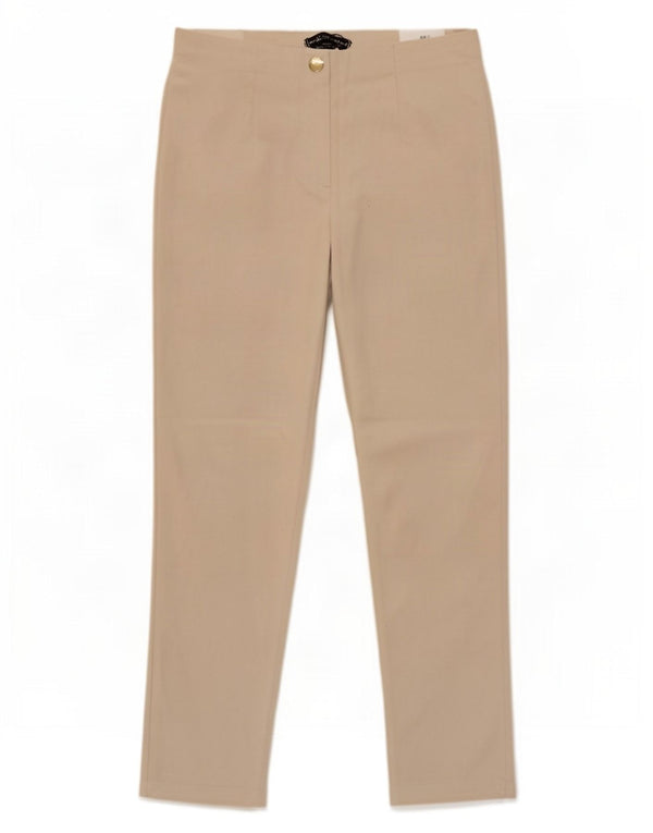 Zara Womens High Waist Legging Trousers Large W30 L27 Off White Polyester