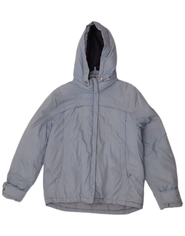 Diadora Womens Hooded Padded Jacket UK 14 Medium Blue Polyamide
