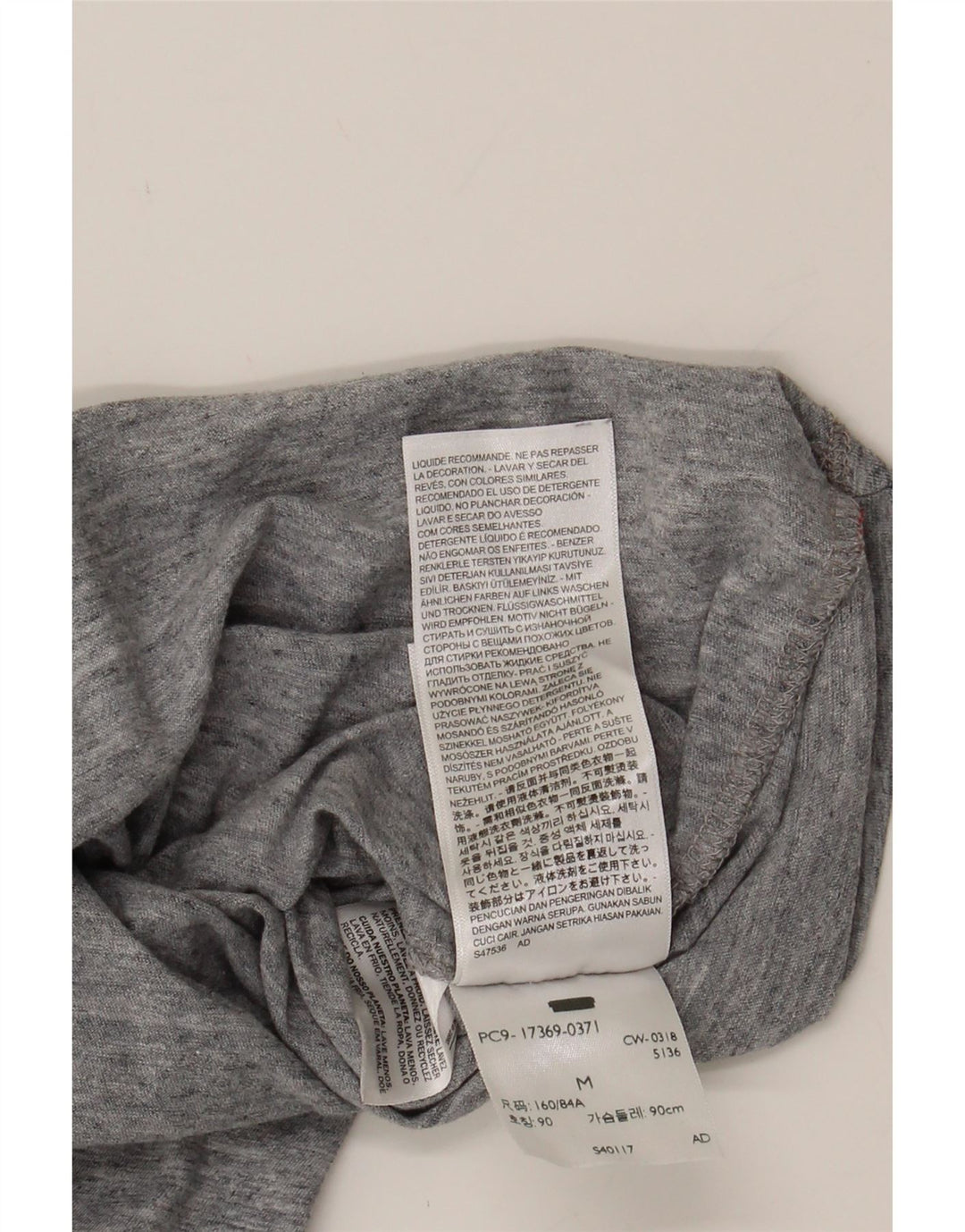 LEVI'S Womens Graphic T-Shirt Top UK 14 Medium Grey Flecked Cotton Vintage Levi's and Second-Hand Levi's from Messina Hembry 