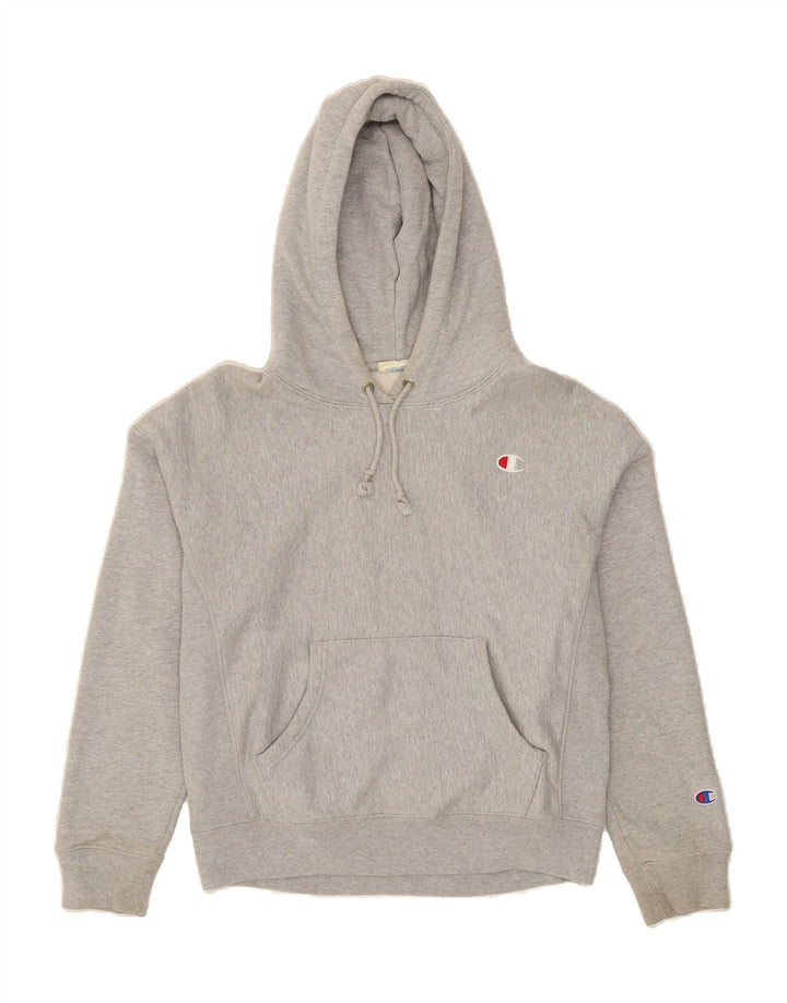 CHAMPION Womens Hoodie Jumper UK 14 Medium Grey Cotton Vintage Champion and Second-Hand Champion from Messina Hembry 