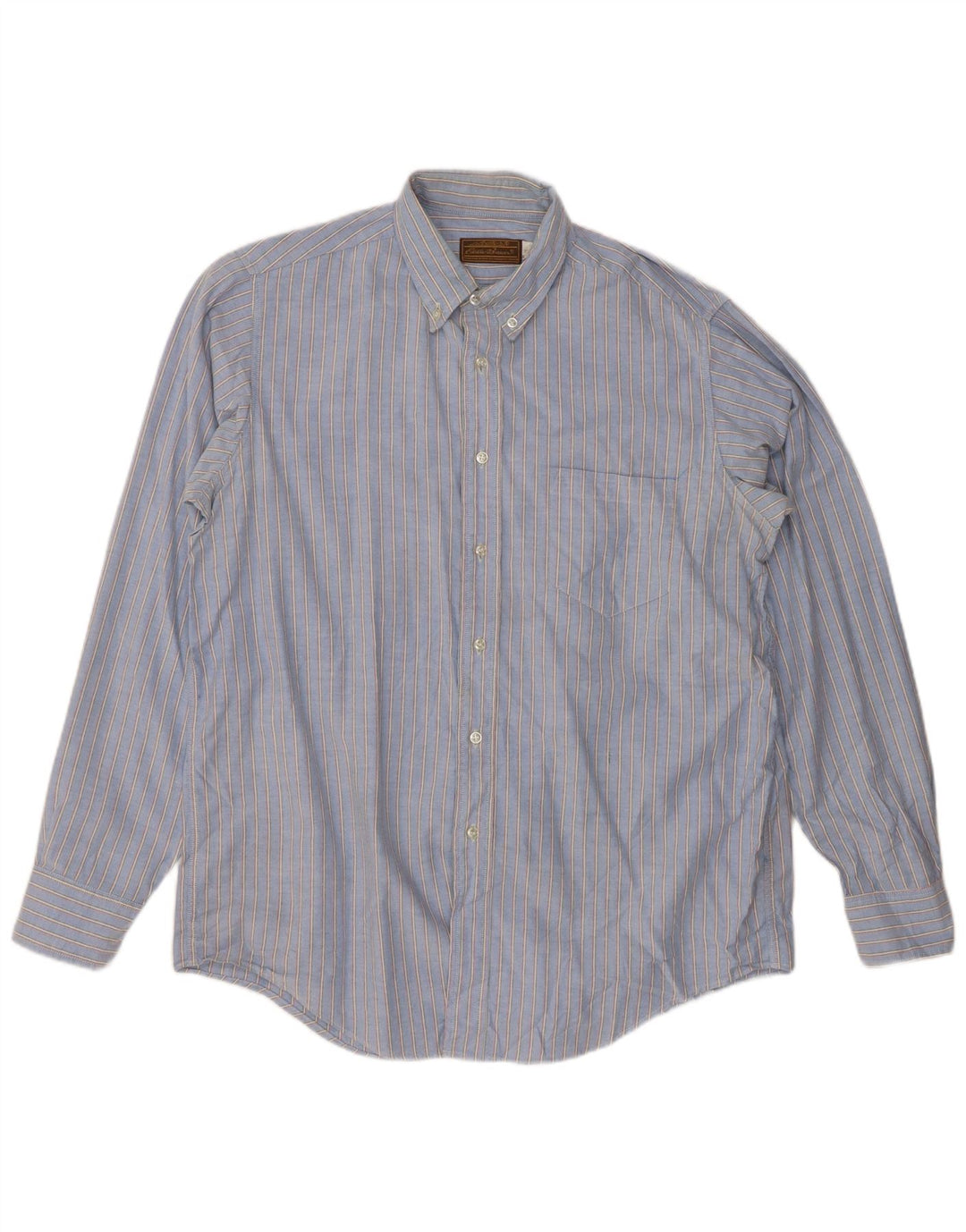 Camicia da uomo EDDIE BAUER XL blu gessato