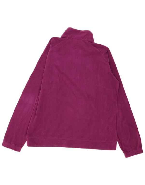 Asics Donna Maglione in pile con collo con zip UK 16 Large Viola Poliestere