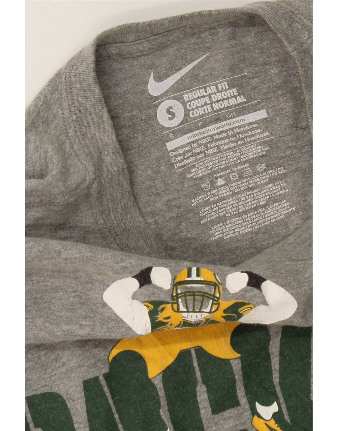 Nike Packers Graphic Top manica lunga da uomo in cotone grigio piccolo