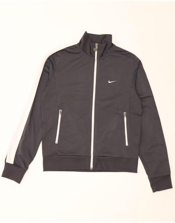 Giacca corta da tuta da donna Nike UK 14/16 Large Grigio Colorblock