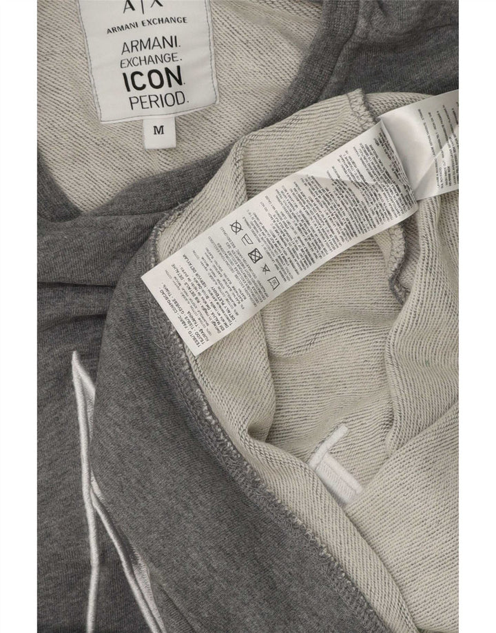 Armani Exchange Felpa grafica da uomo in cotone grigio medio